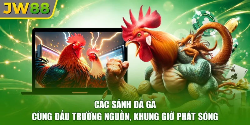 Các sảnh đá gà cùng đấu trường nguồn, khung giờ phát sóng