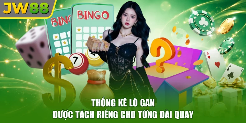 Thống kê lô gan được tách riêng cho từng đài quay